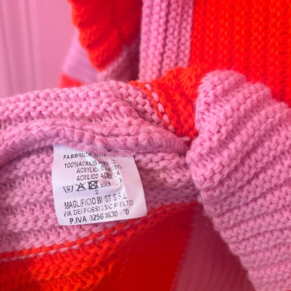 Easy Clothes Pink and Orange Masson Sweater - OS - Picture 5 of 8